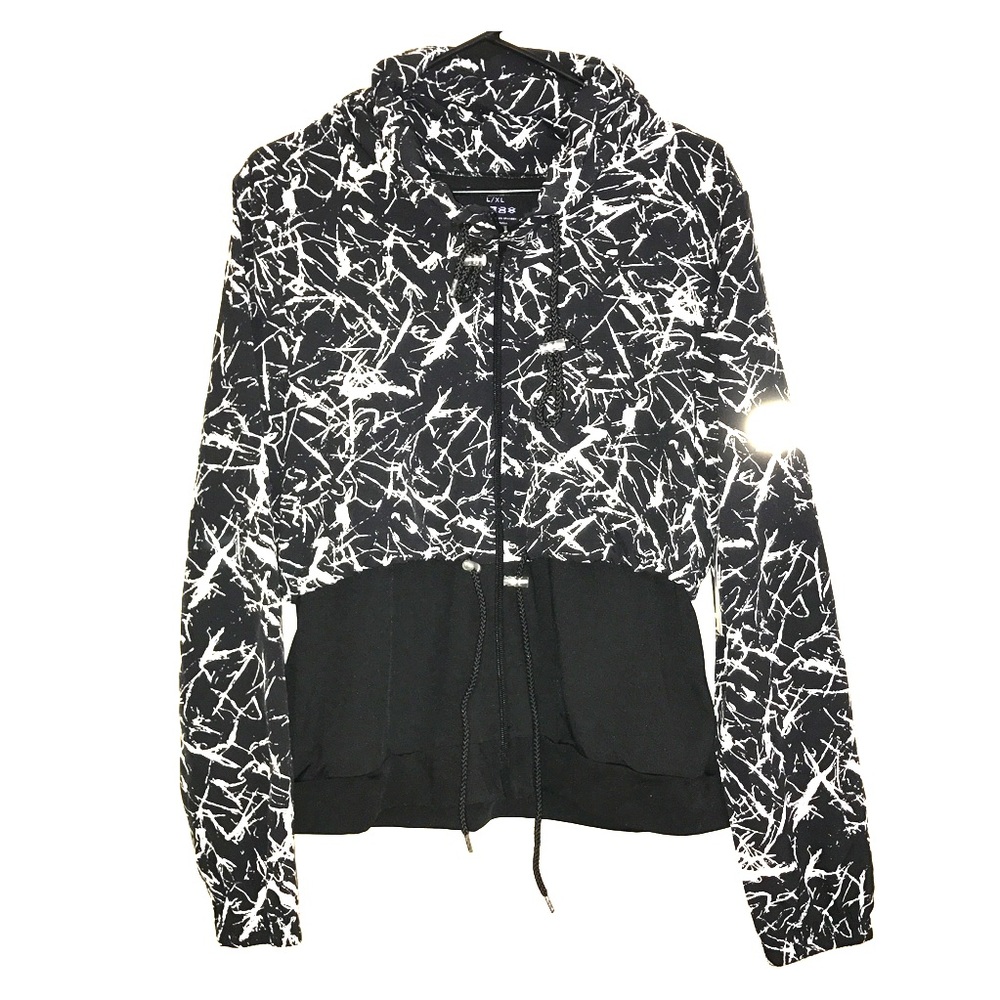 Final sale!! NWT Form Focus Faux Crop Zip Up Jacket lg/xl